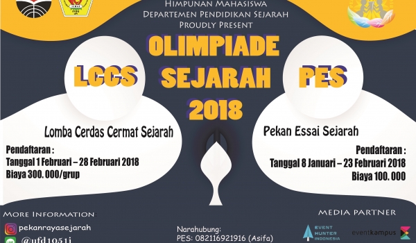  14 Mar 2018 - 15 Mar 2018, Pekan Raya Sejarah (Olimpiade Sejarah)