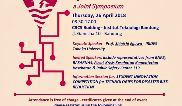 eHealth and Technologies for Resilient Community Against Disasters / 26 April 2018