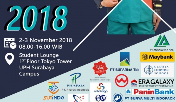 Job fair Universitas Pelita Harapan Surabaya / 2-3 November 2018, 8 AM till 4 PM. FREE entrance!
