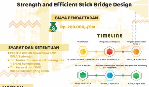 LOMBA RANCANG JEMBATAN / 28 Mar 2018 - 06 Apr 2018