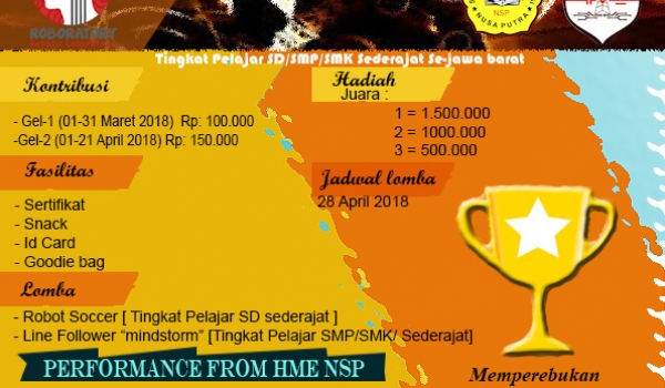 lomba robotik se jawa barat / 28 Apr 2018 - 29 Apr 2018
