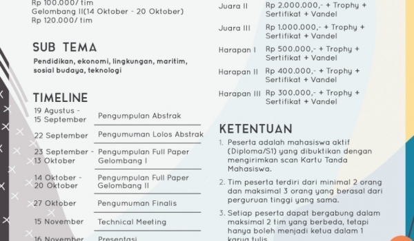 National Paper Competition 2019 / 19 Agu 2019 - 17 Nov 2019