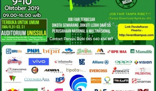 UNISSULA CAREER DAY 2019, 09 - 10 Okt 2019