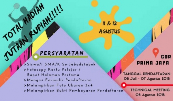 UNKRIS OPEN 2018 / 11 Agu 2018 - 12 Agu 2018