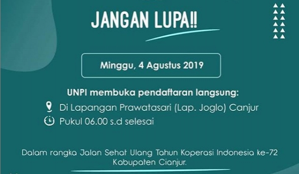 UNPI Cianjur membuka pendaftaran langsung / 4 Agustus 2019